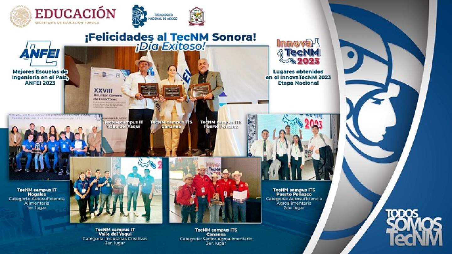 Destacan Institutos Tecnológicos de Sonora en encuentro nacional InnovaTecNM 2023