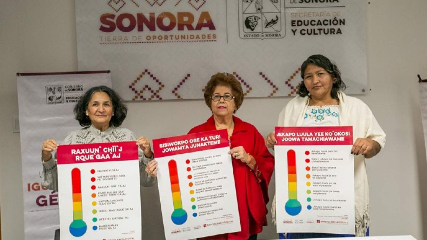 Presenta SEC Sonora Violentómetro Digital en lenguas indígenas