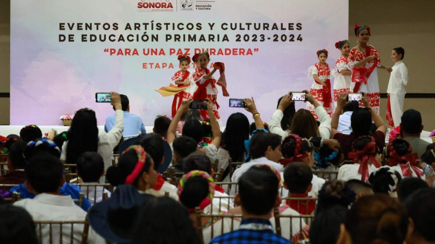 Premia SEC Sonora a ganadores de los Eventos Artísticos y Culturales de Educación Primaria