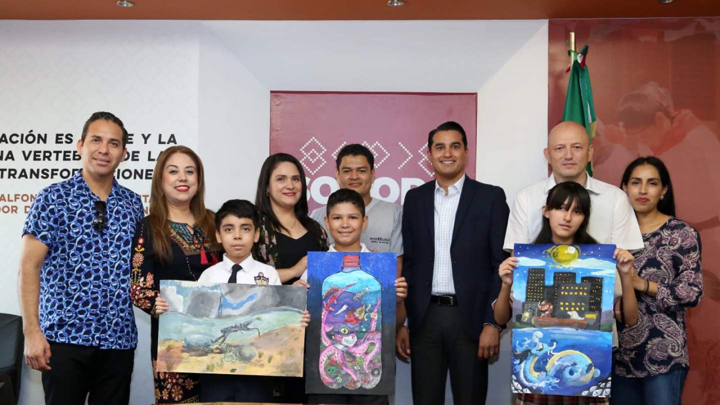 Premia SEC a ganadores estatales del 47 Concurso Nacional de Pintura Infantil “El Niño y La Mar”