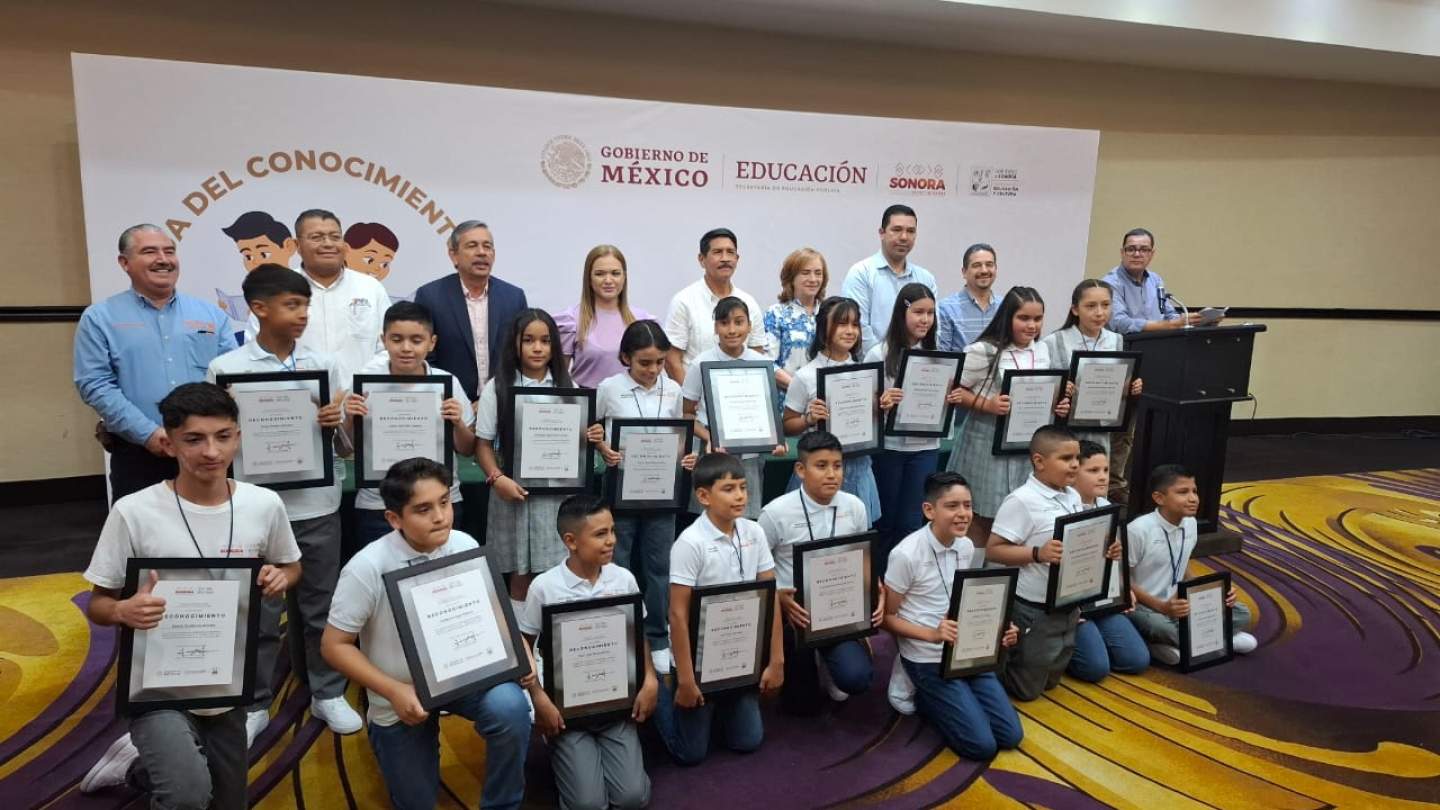 Premia SEC Sonora a ganadores de la Olimpiada del Conocimiento Infantil 2024 