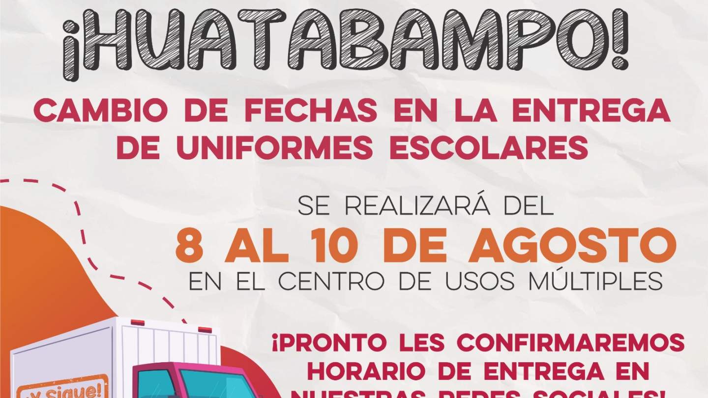 Huatabampo tendrá modificación del período de entrega de uniformes: SEC Sonora