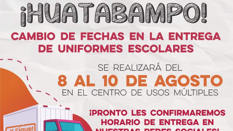 Huatabampo tendrá modificación del período de entrega de uniformes: SEC Sonora