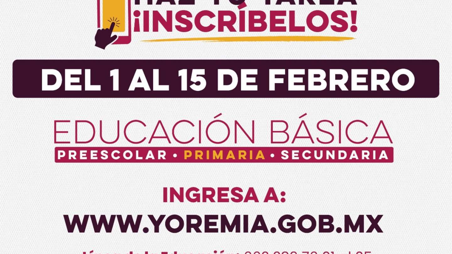 Mañana inician las Inscripciones Anticipadas del nivel básico para el ciclo escolar 2025-2026: SEC