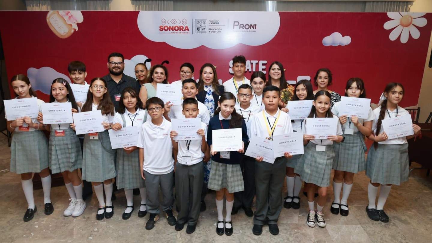 Reconoce Gobierno de Sonora a participantes del Concurso Estatal Spelling Bee 2025: SEC